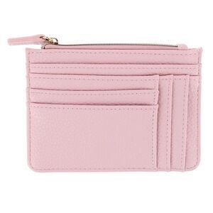 Julia Buxton Women's Colorful Premium Faux Leather Slot Coin Case Purse